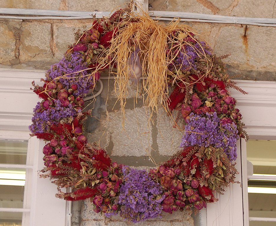 May day flowers on Hydra Island Greece.