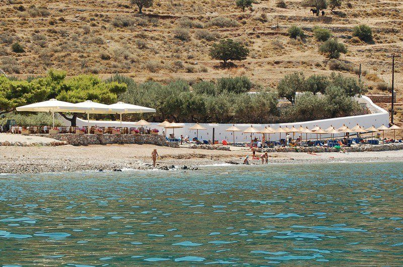 Vlychos Plakes Beach - beaches on Hydra Island Greece.