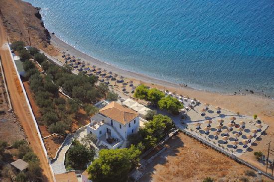 Vlychos Plakes Beach - beaches on Hydra Island Greece.