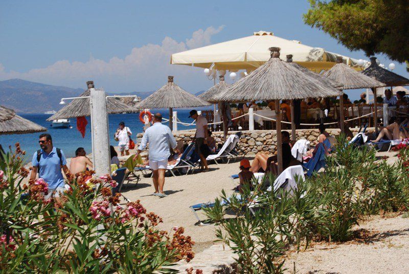 Vlychos Plakes Beach - beaches on Hydra Island Greece.