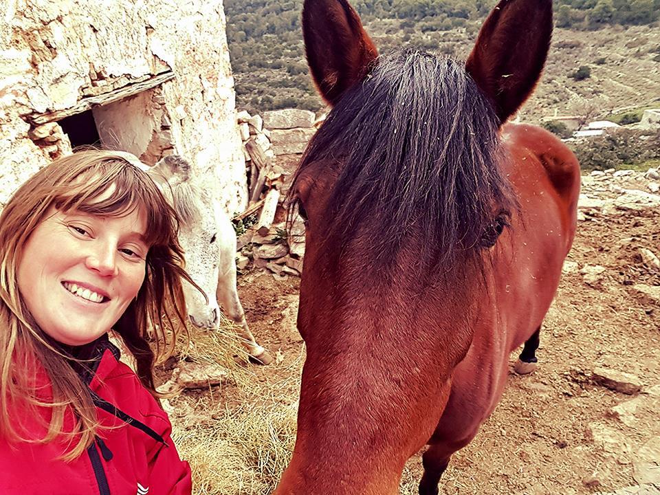 Horse treks on Hydra Island Greece with Harriet Jarman of Harrie's Hydra Horses