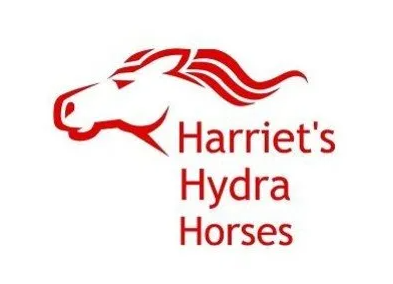 Harriet's Hydra Horses logo for her horse trekking company on Hydra Island Greece.