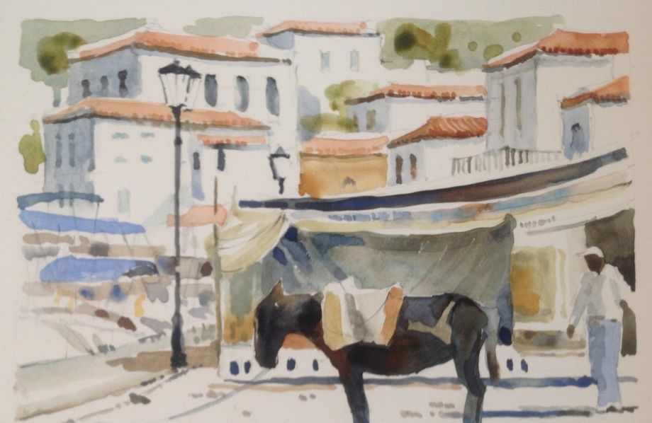 Desiree Opiat-Prinsloo artists on Hydra Island Greece