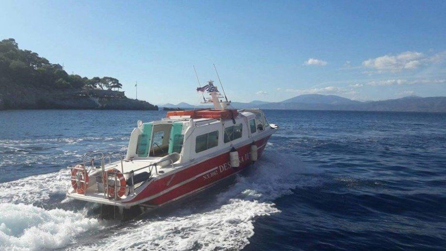 Hydra sea taxi Sea Taxis (aka water taxi) to get to Hydra Island from the Greek mainland.