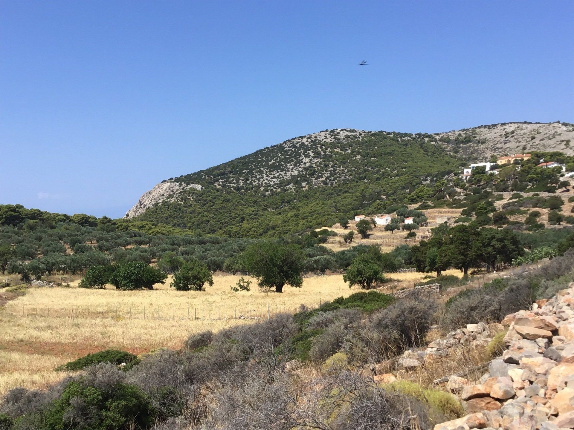 Views of Episkopi in the centre of Hydra Island Greece. A wonderful long walk on an off-season day with phenomenal views as a reward while you eat your picnic.