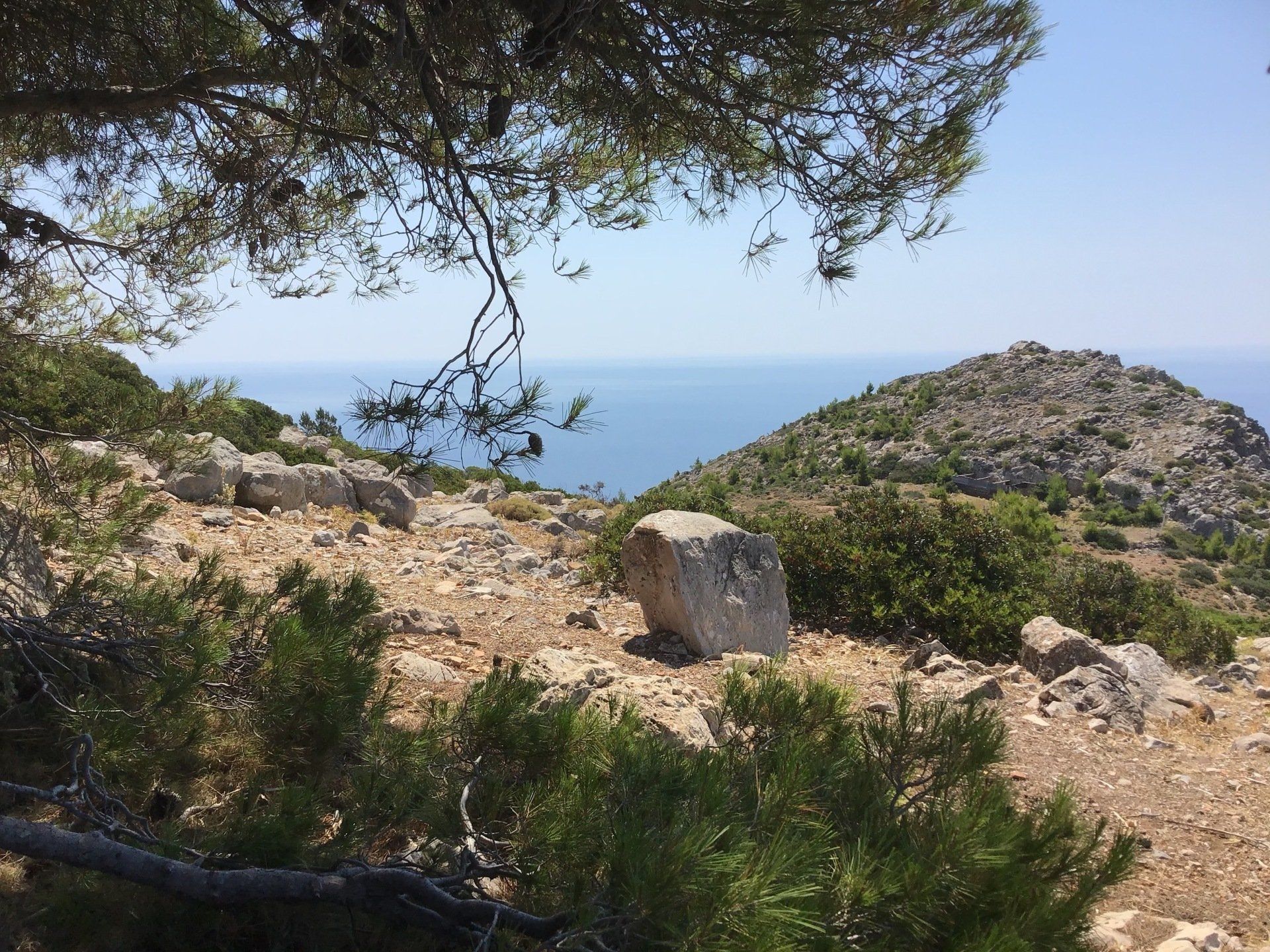 Views of Episkopi in the centre of Hydra Island Greece. A wonderful long walk on an off-season day with phenomenal views as a reward while you eat your picnic.