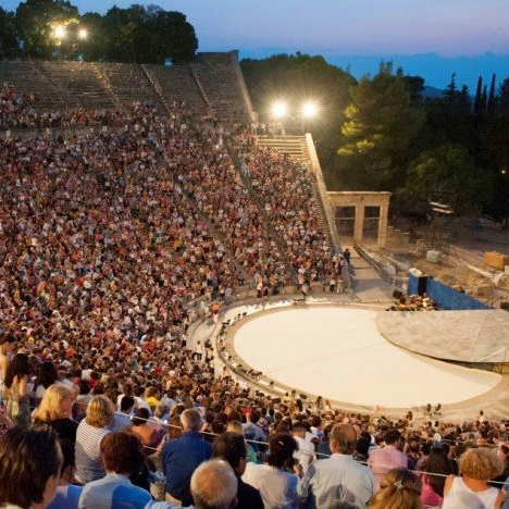 Trips to the Ancient Greek Theatre of Epidauros from Hydra Island Greece.