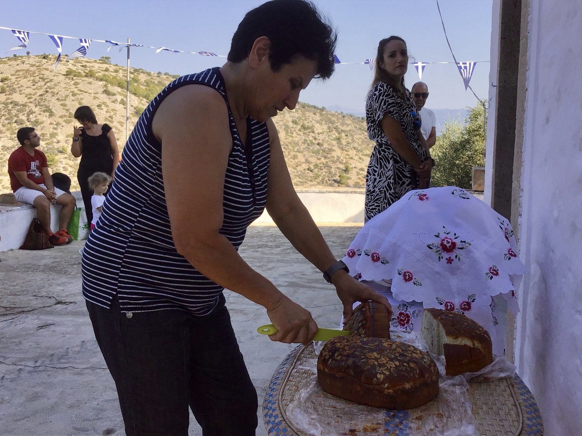 Ag Anargyros name day service and open house at Episkopi as guest of Sotirios Iliadis, July 4th 2020 on Hydra Island Greece.