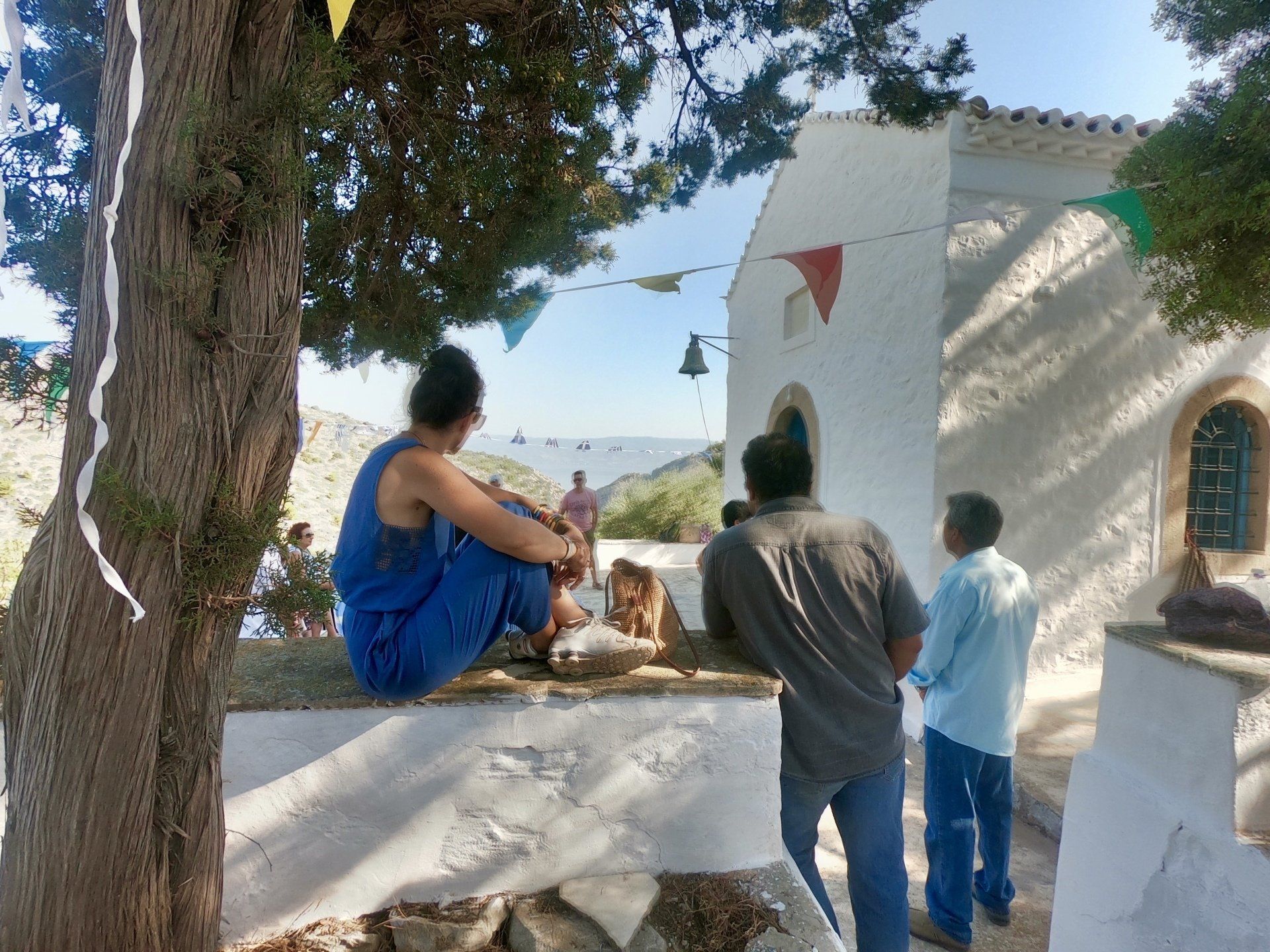 Ag Anargyros name day service and open house at Episkopi as guest of Sotirios Iliadis, July 4th 2020 on Hydra Island Greece.