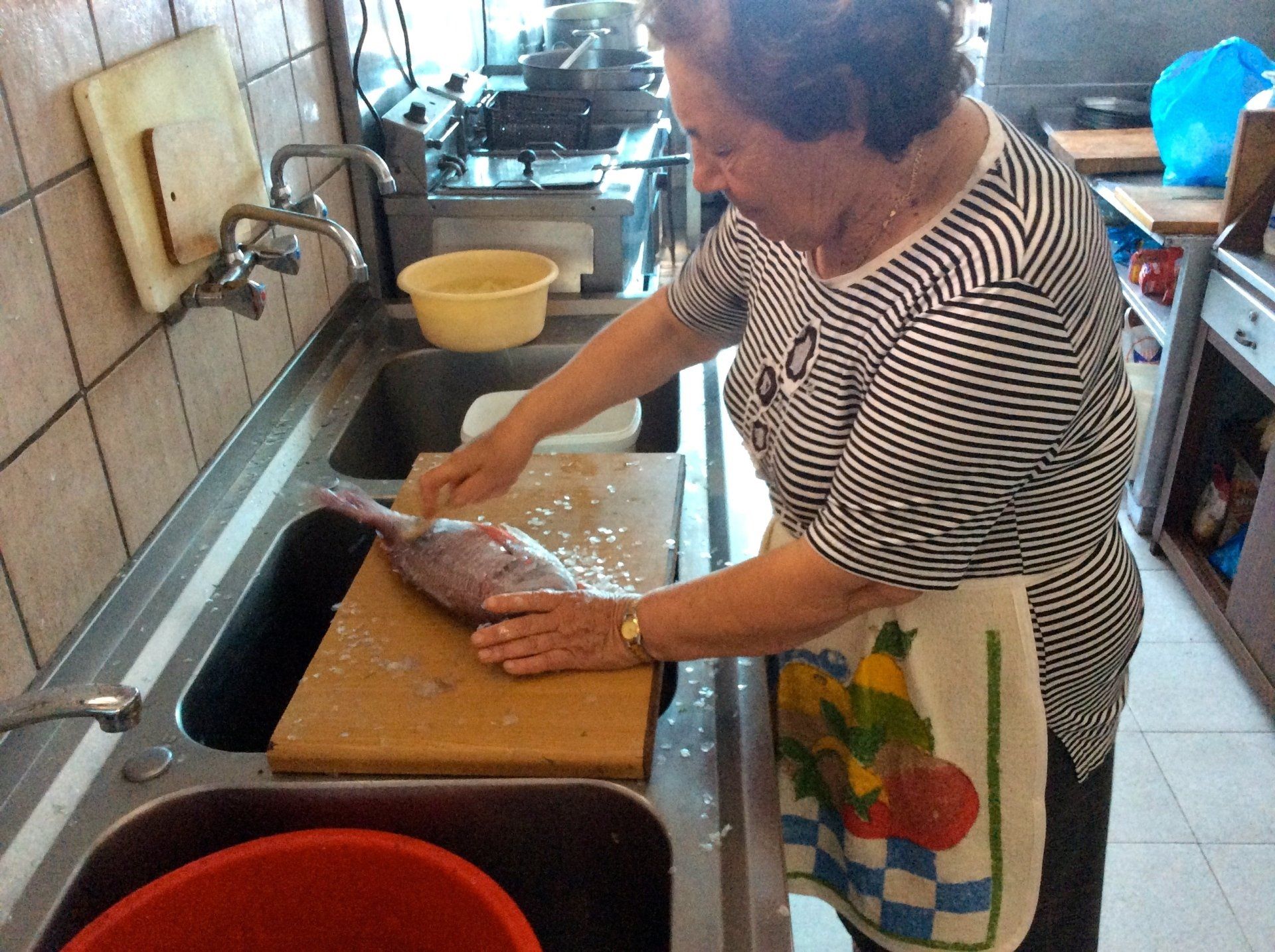 The sea fishing fishermen of Hydra Island Greece.