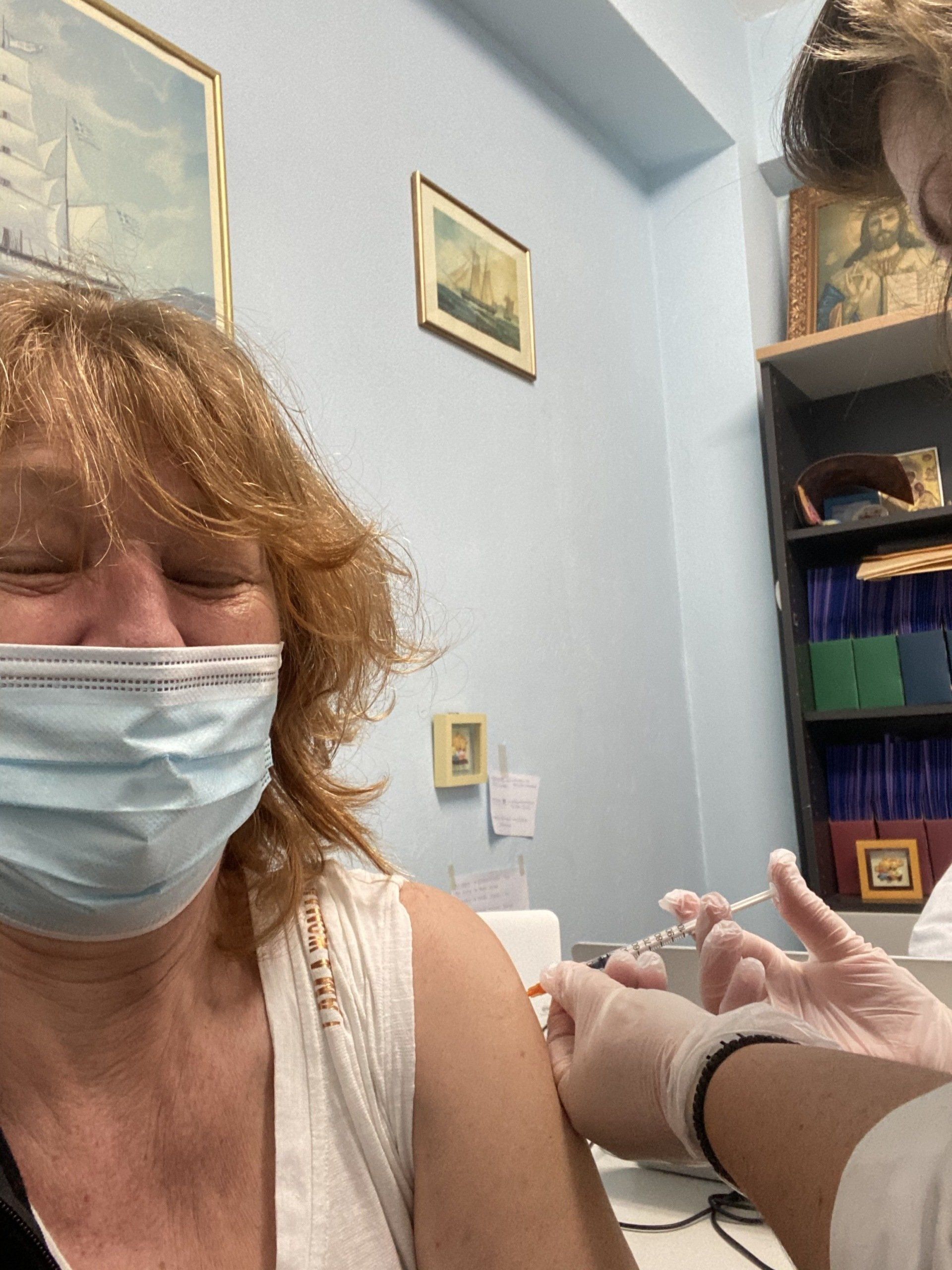 CoVid vaccinations on Hydra Island Greece