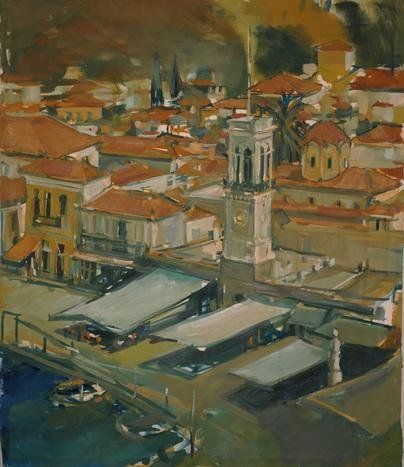 Demetri Gassoumis artist on Hydra Island Greece