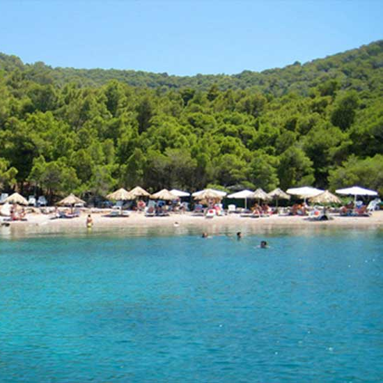 Beaches on Hydra Island Greece