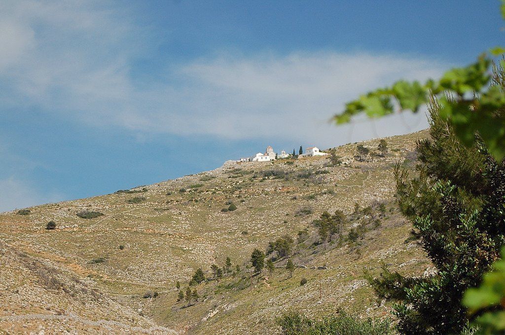 St. Matrona Monastery on Hydra Island Greece.