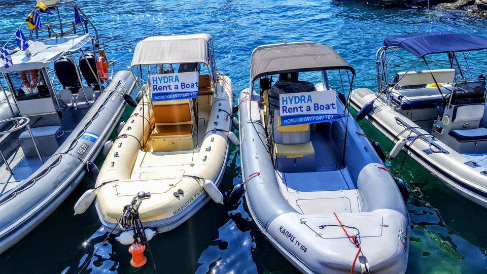 Hydra Rent A Boat with or without a license for Hydra Island Greece.