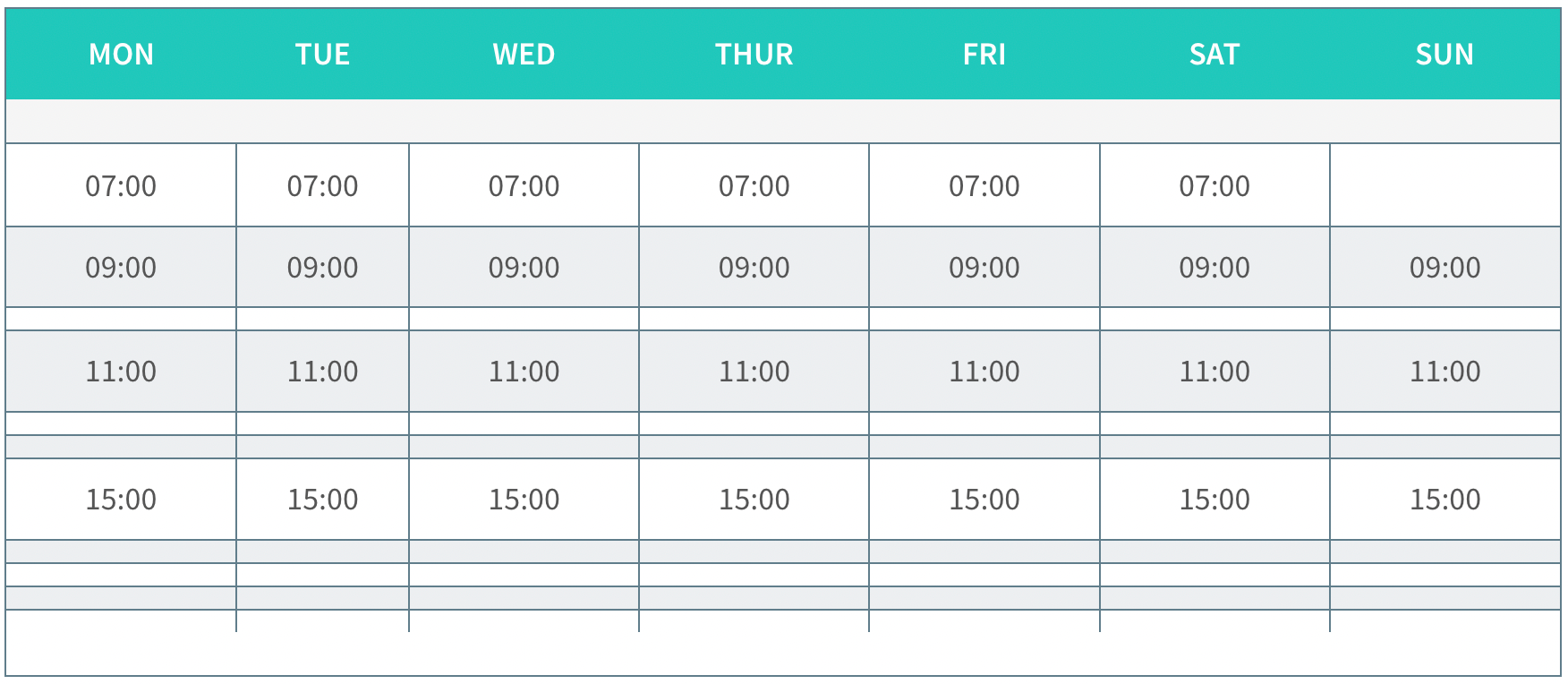 Click to enlarge Timetable for Hydra to Metochi Freedom Ferry