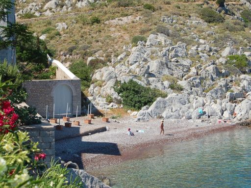 Kamini Beach on Hydra Island Greece by Kelsey Edwards of HydraDirect.com ©