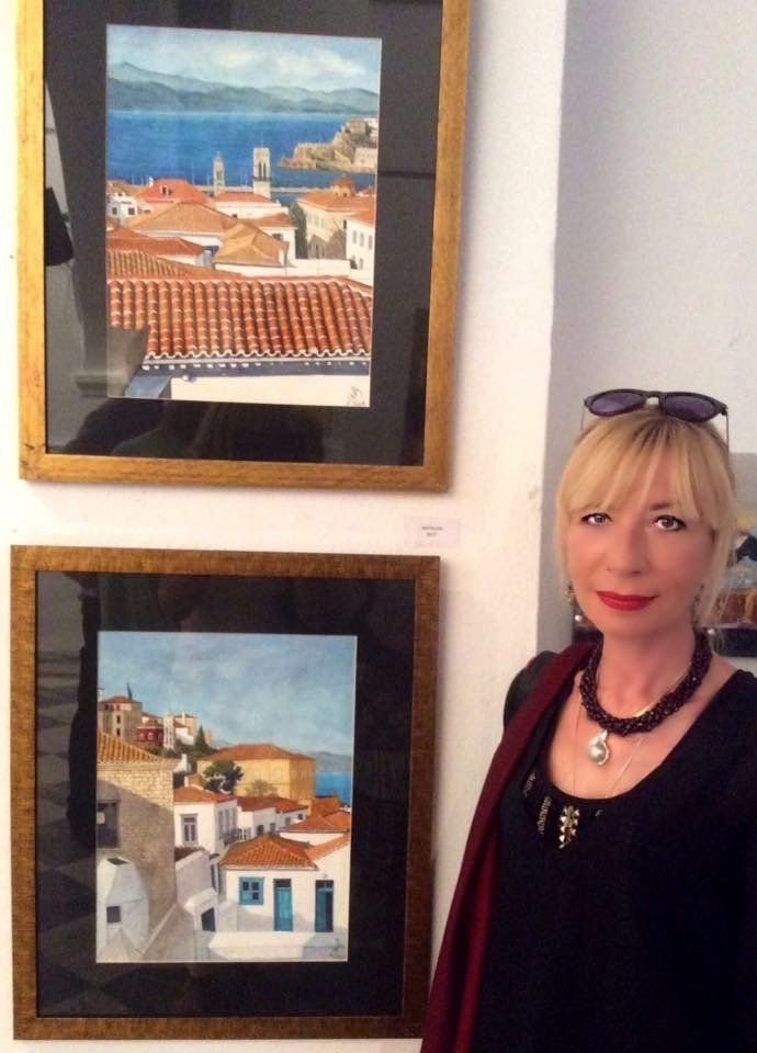 Natacha Best - artist on Hydra Island Greece
