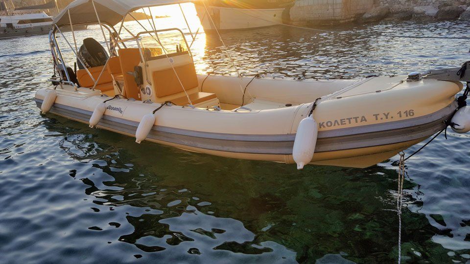 Nikoletta 116, boat rental or private daily cruise on Hydra Island Greece from Hydra Rent A Boat.