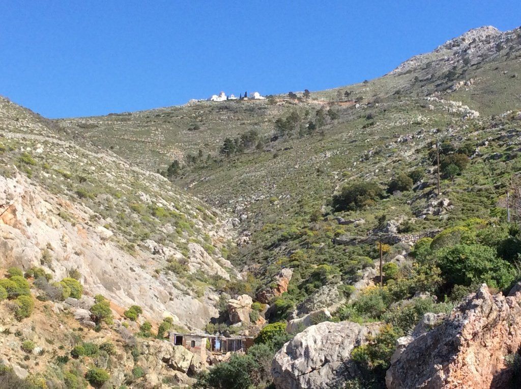 St. Matrona Monastery on Hydra Island Greece.