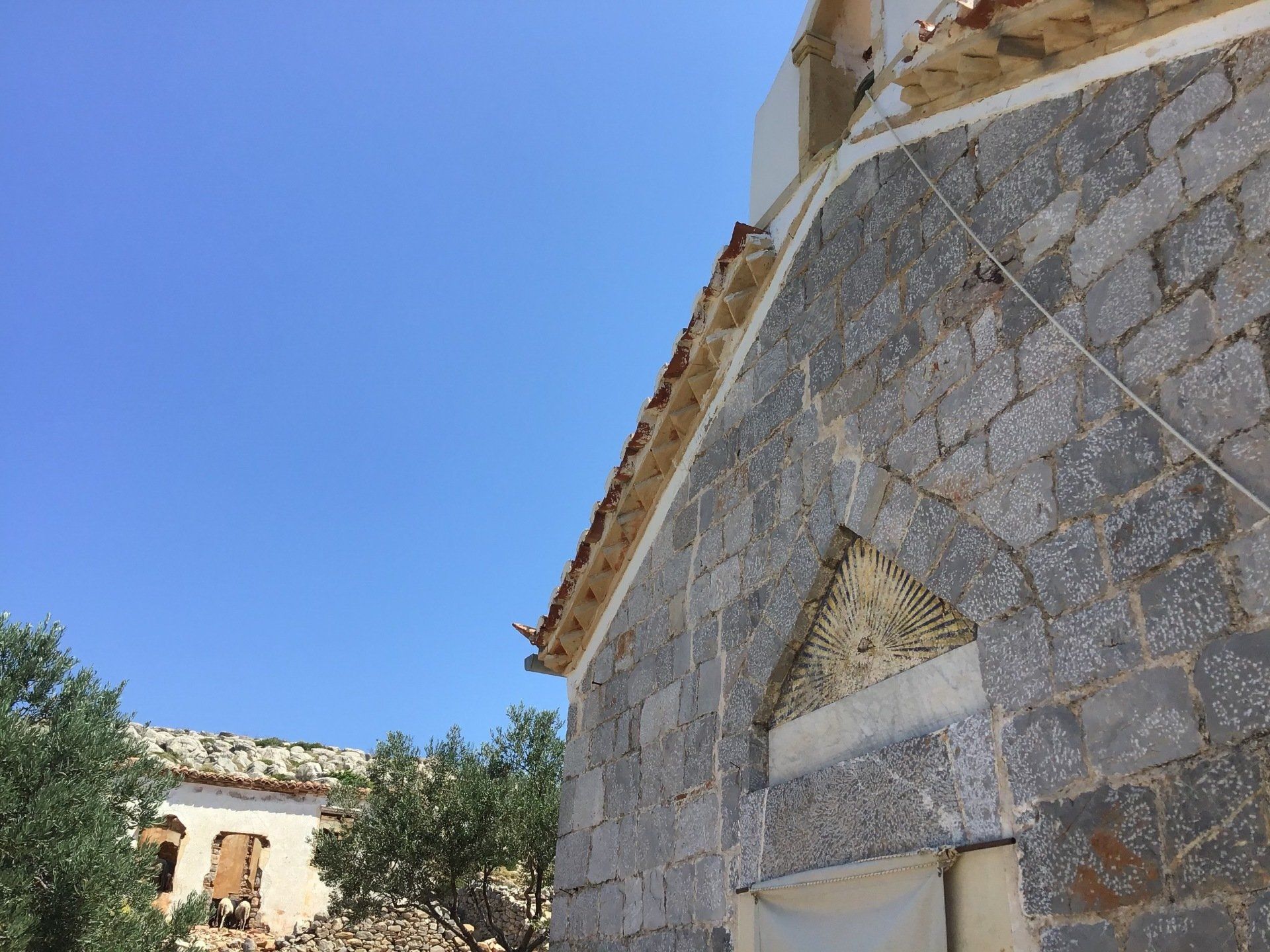 Views of Episkopi in the centre of Hydra Island Greece. A wonderful long walk on an off-season day with phenomenal views as a reward while you eat your picnic.