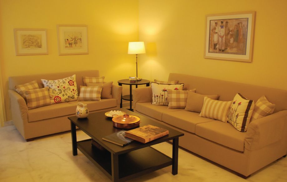 Ochre Apartment at Hydra's Chromata, guest house accommodation on Hydra Island Greece.