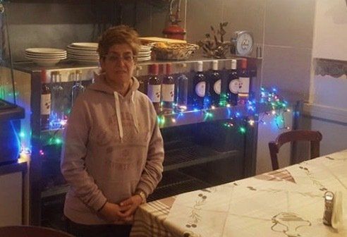 Popi at To Geitonikon Taverna open for Winter 2021 on Hydra Island Greece