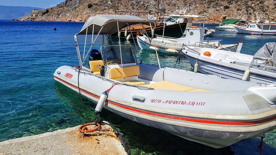 Red Arrow 1157 boat rental or private daily cruise on Hydra Island Greece from Hydra Rent A Boat.