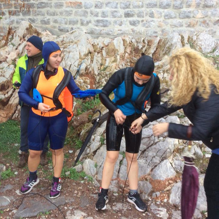 Swim/Run Hydra annual sports event on Hydra Island Greece.