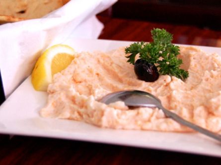 Traditional Lenten food served on Clean Monday, Hydra Island Greece.