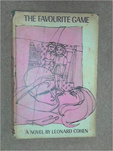 Link to Amazon Book cover of The Favourite Game by Leonard Cohen written during the time he lived on Hydra Island Greece with link from HydraDirect to Amazon