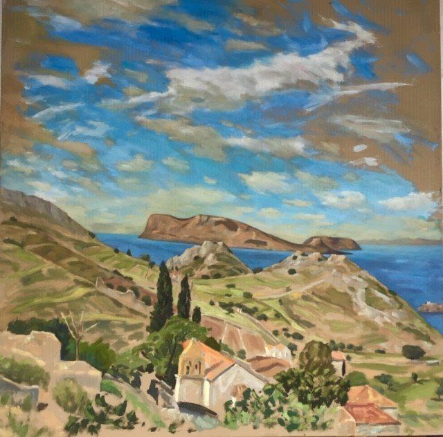 Artist Adam Shapiro, paintings from his Hydra Island collection - Artists on Hydra Island Greece.