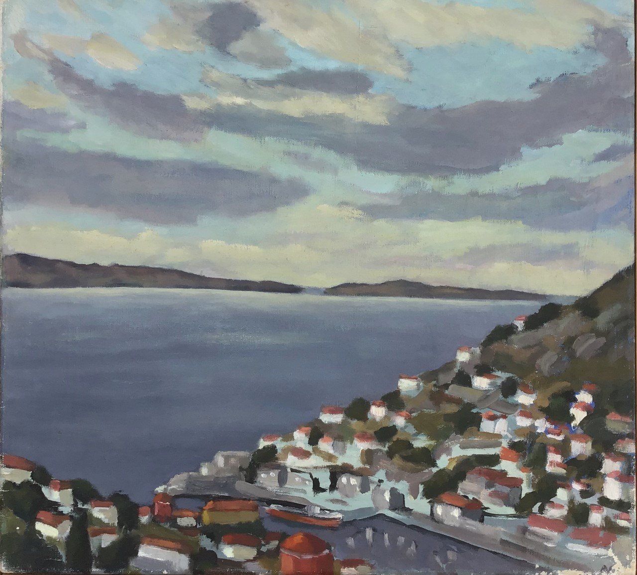Artist Adam Shapiro, paintings from his Hydra Island collection - Artists on Hydra Island Greece.