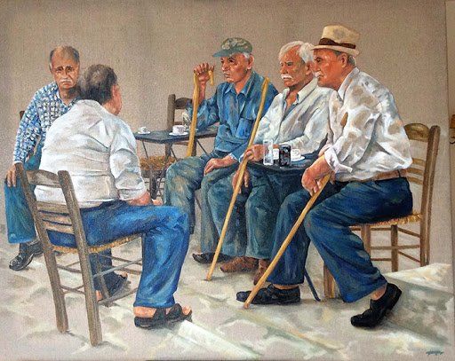 Dimitris Alexandros Fatouros artist on Hydra Island Greece