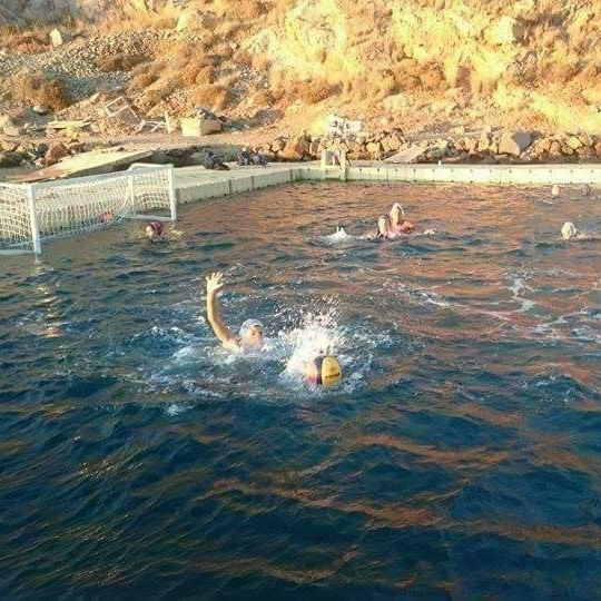 Community, water polo on Hydra Island Greece