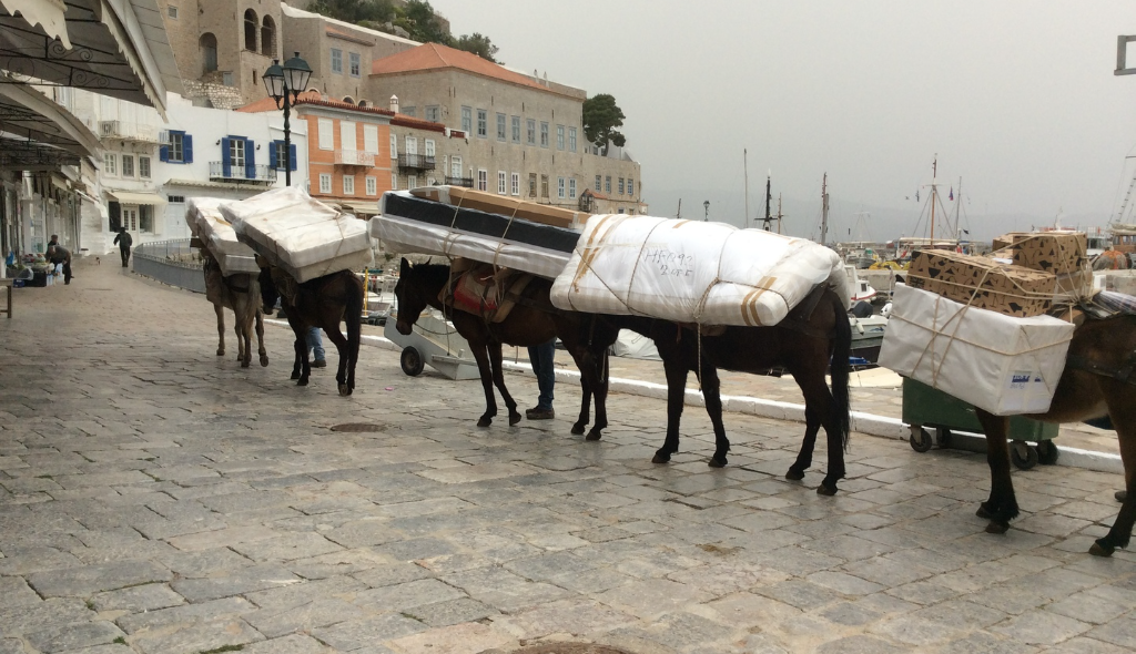 winter traffic Winter Holidays on Hydra Island Greece, on HydraDirect