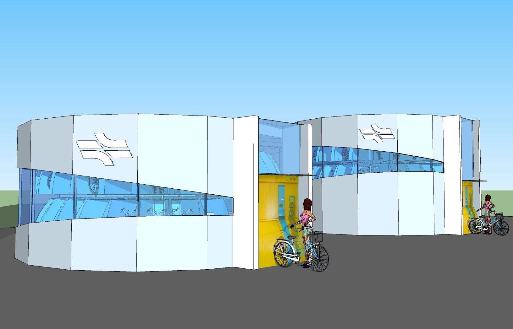 Automated bicycle parking biceberg