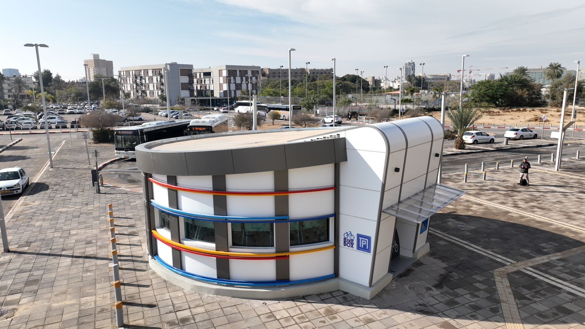 automatic bicycle parking system building in Beersheva