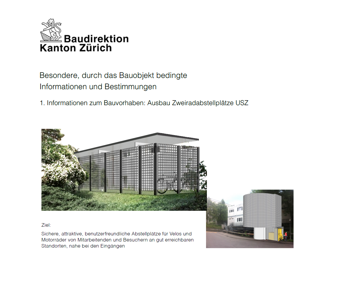 bicycle parking project proposal Zurich