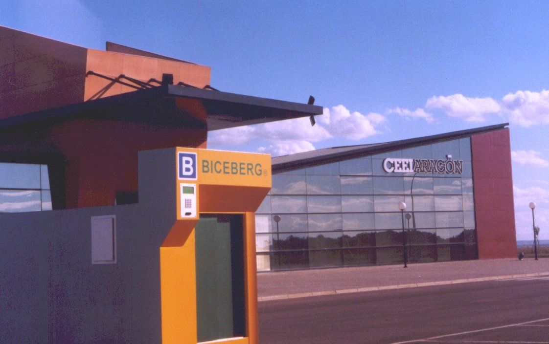 First street-level automated bicycle parking entrance