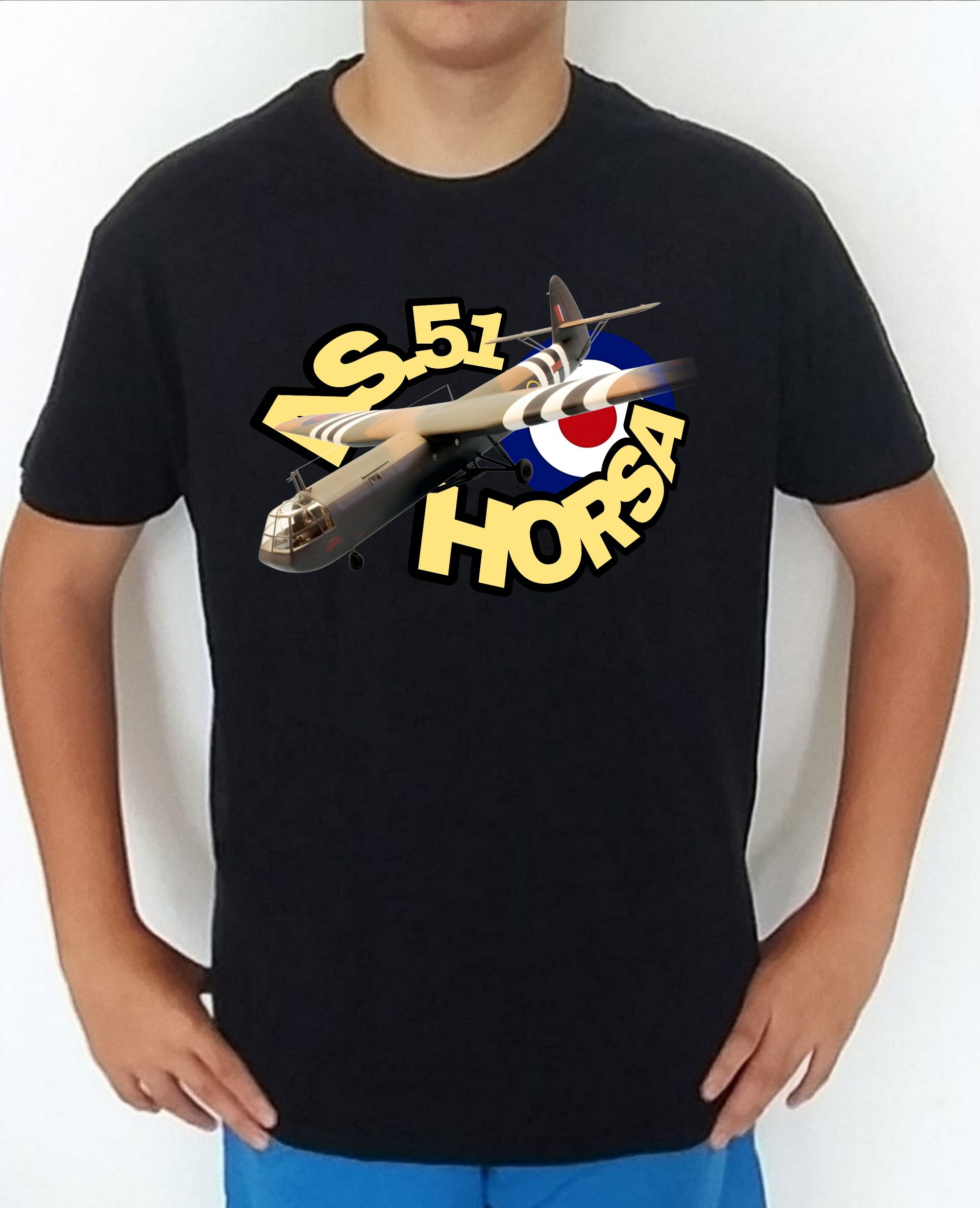 Camiseta aviones combate 2WW UK Airspeed AS-51 Horsa nº 2 Camiseta, t-shirt, playera, del catálogo de CamisetasMilitares.com en la colección aviones de combate 2 W.W. de UK Inglaterra Airspeed AS-51 Horsa