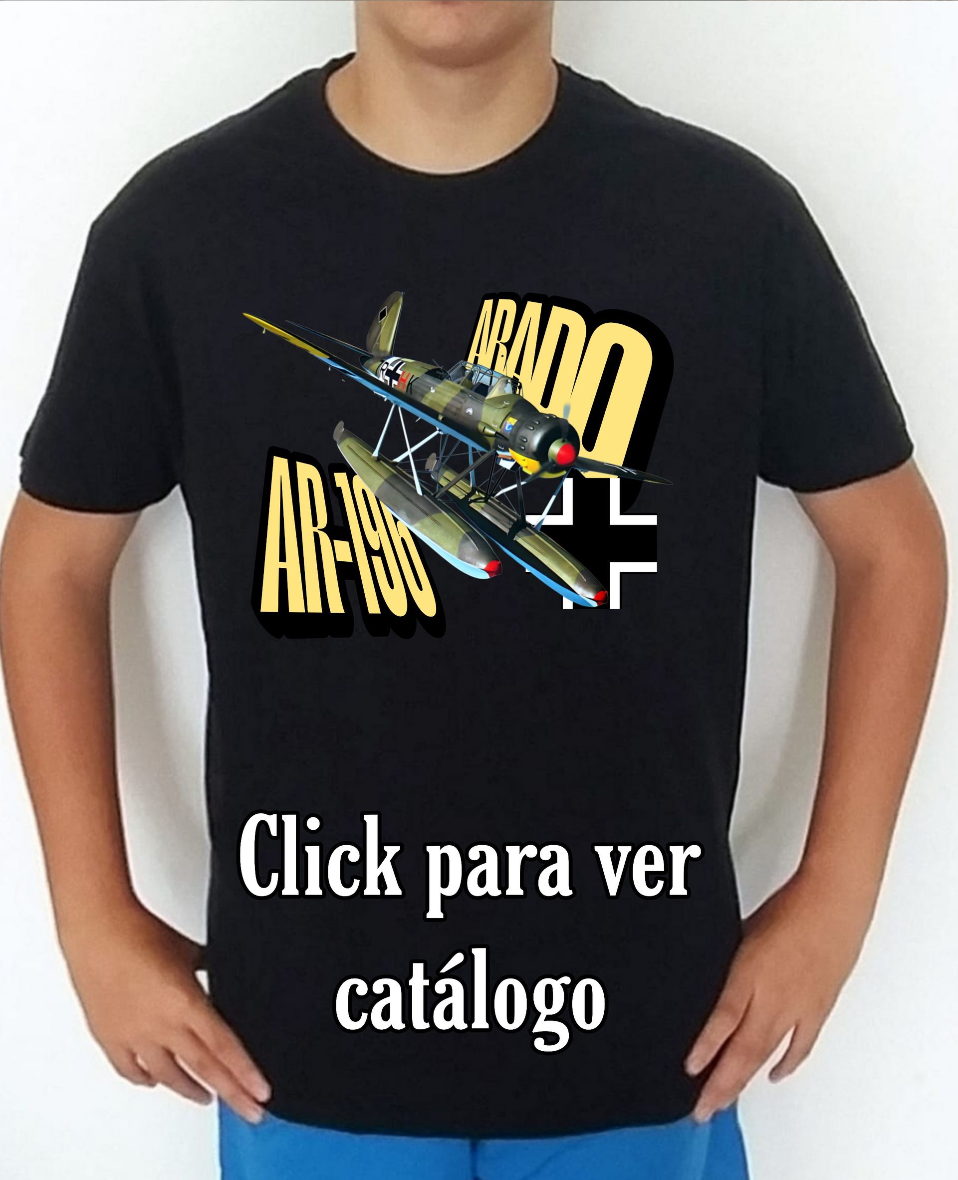 Colección camisetas aviones de combate 2WW Alemania Aradao AR-196 Camiseta/t-shirt/playera, del catálogo de CamisetasMilitares.com  en la colección aviones de combate 2WW Alemania Arado AR-196