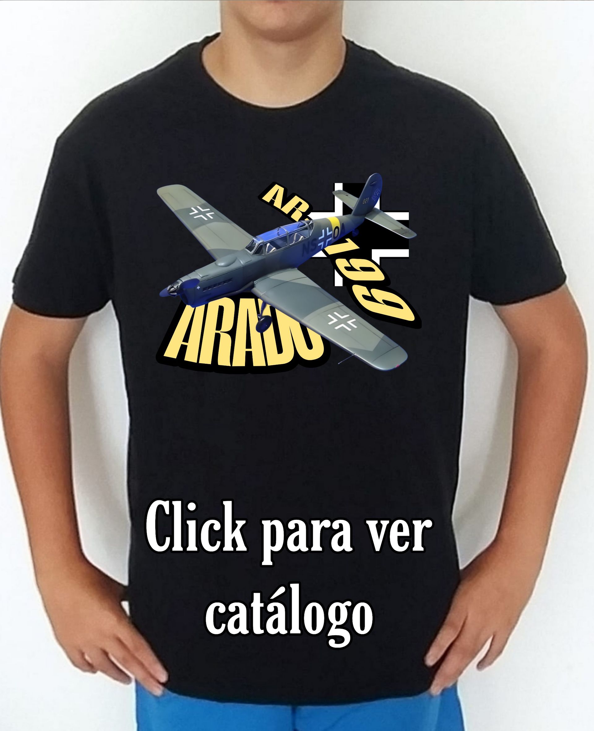 Colección camisetas aviones de combate 2WW Alemania Aradao AR-199 Camiseta/t-shirt/playera, del catálogo de CamisetasMilitares.com en la colección aviones de combate 2WW Alemania Arado AR-199