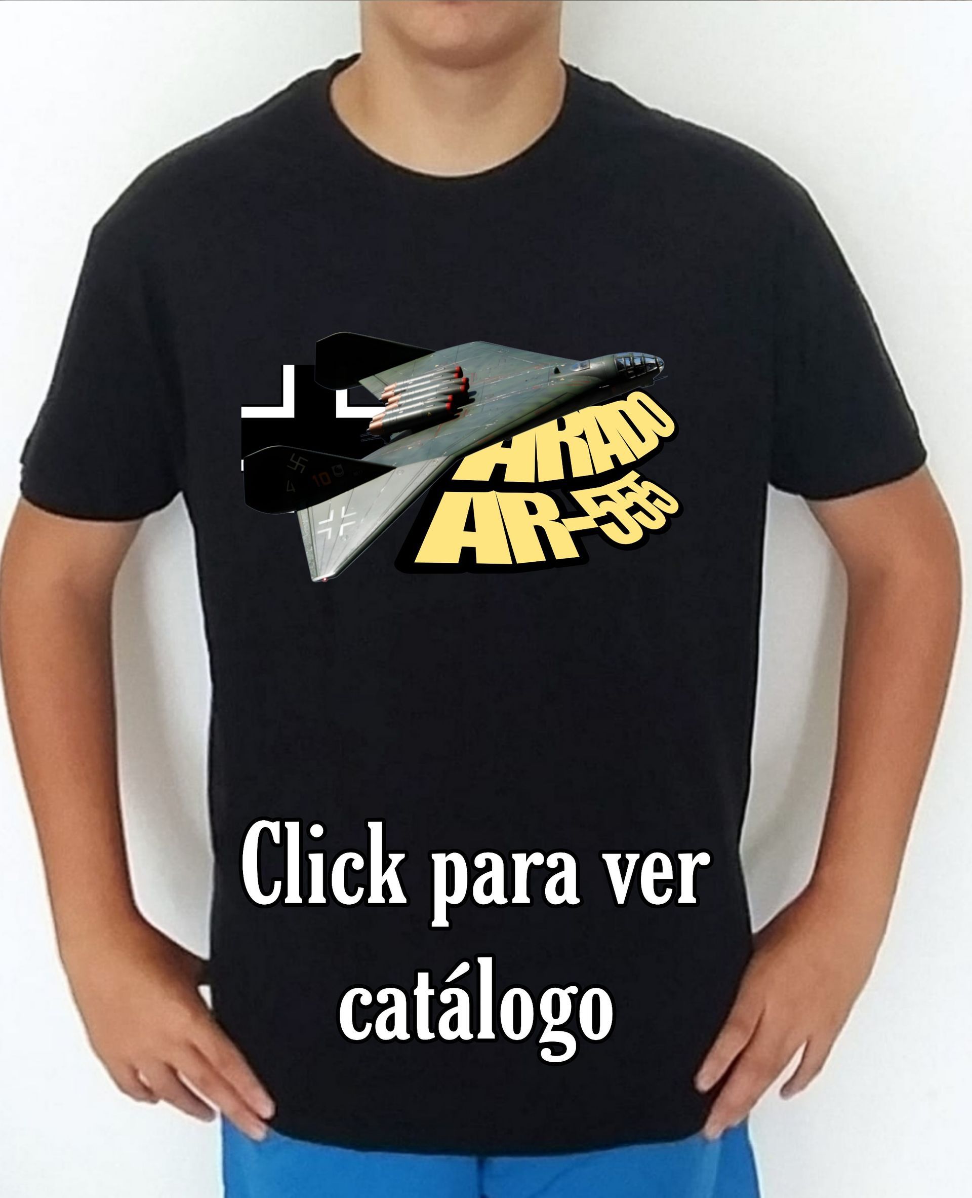 Colección camisetas aviones de combate 2WW Alemania Aradao AR-555 Camiseta/t-shirt/playera, del catálogo de CamisetasMilitares.com en la colección aviones de combate 2WW Alemania Arado AR-555