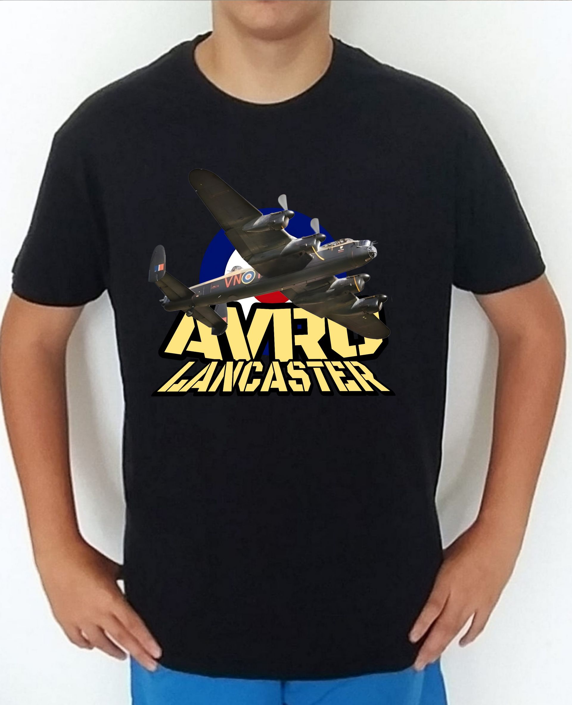 Camiseta aviones combate UK Avro Lancaster nº3 Camiseta, t-shirt, playera, del catálogo de CamisetasMilitares.com en la colección aviones de combate 2 W.W. de UK Inglaterra Avro Lancaster
