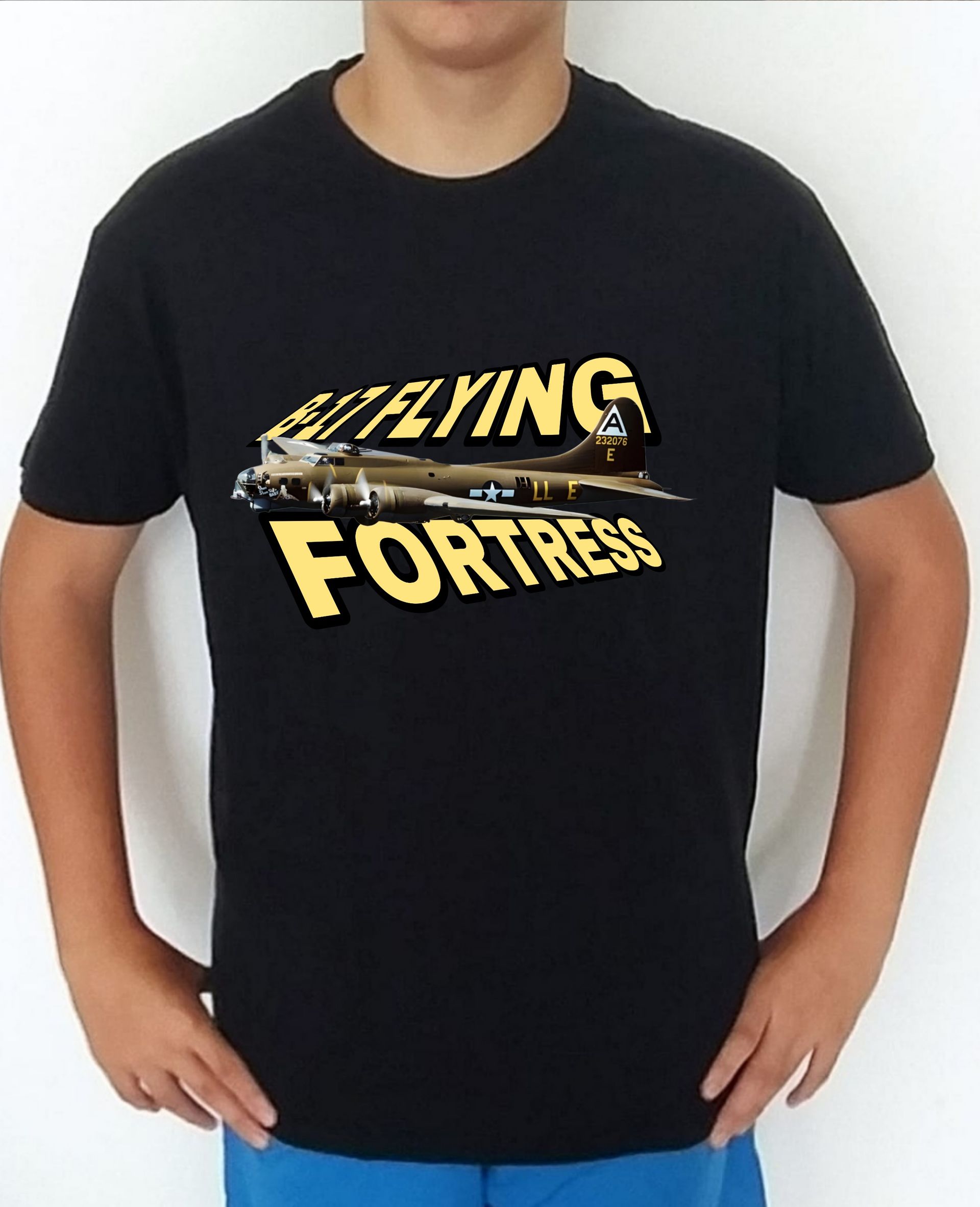 Camiseta aviones combate 2WW Usa B-17 Flying Fortress nº1 Camiseta, t-shirt, playera, del catálogo de CamisetasMilitares.com en la colección aviones de combate 2 W.W. de USA B-17 Flying Fortress