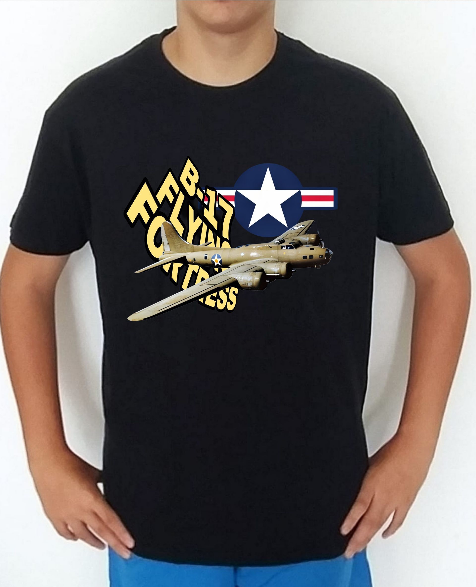 Camiseta aviones combate Usa B-17 Flying Fortress nº3 Camiseta, t-shirt, playera, del catálogo de CamisetasMilitares.com en la colección aviones de combate 2 W.W. de USA B-17 Flying Fortress