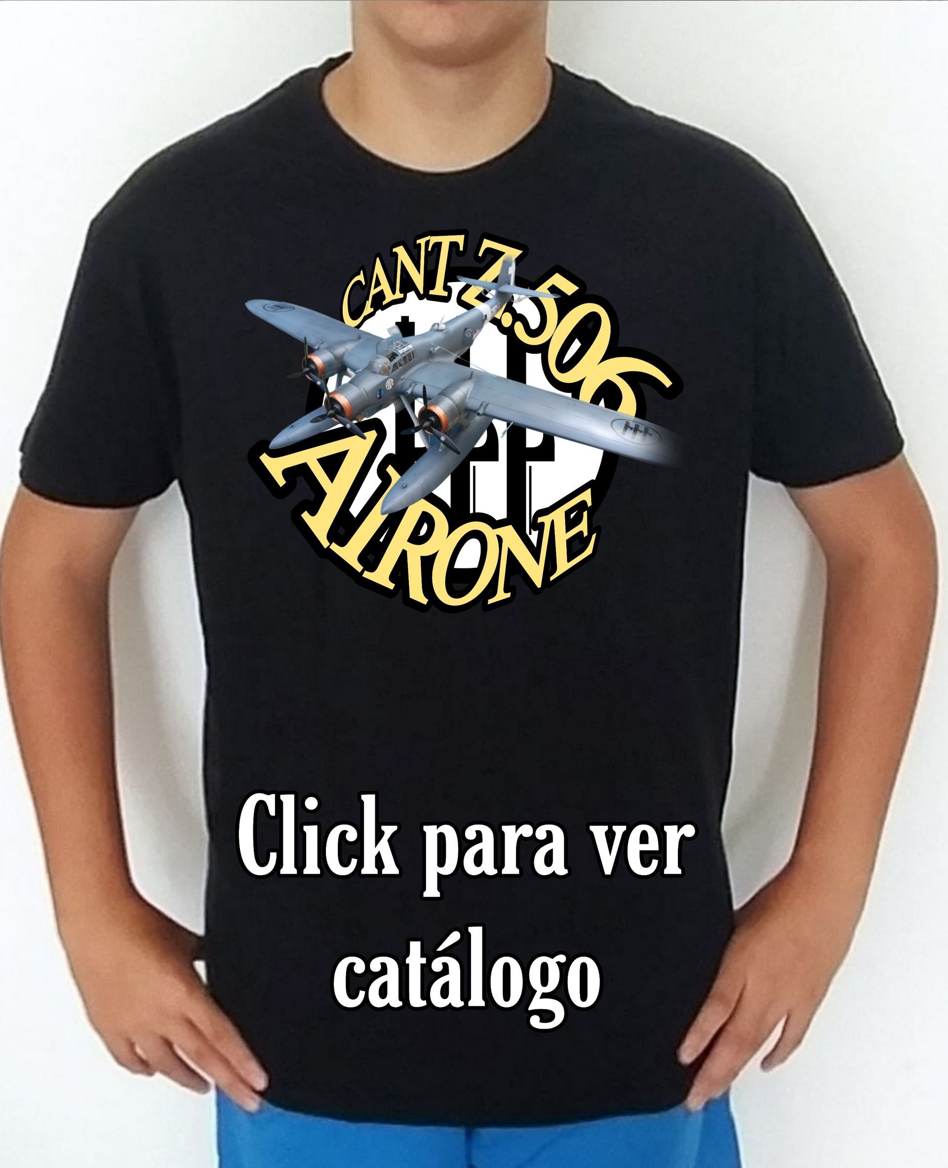 Colección camisetas aviones de combate 2WW Italia CANT Z-506 Airone Camiseta/t-shirt/playera, del catálogo de CamisetasMilitares.com en la colección aviones de combate 2WW Italia CANT Z-506 Airone