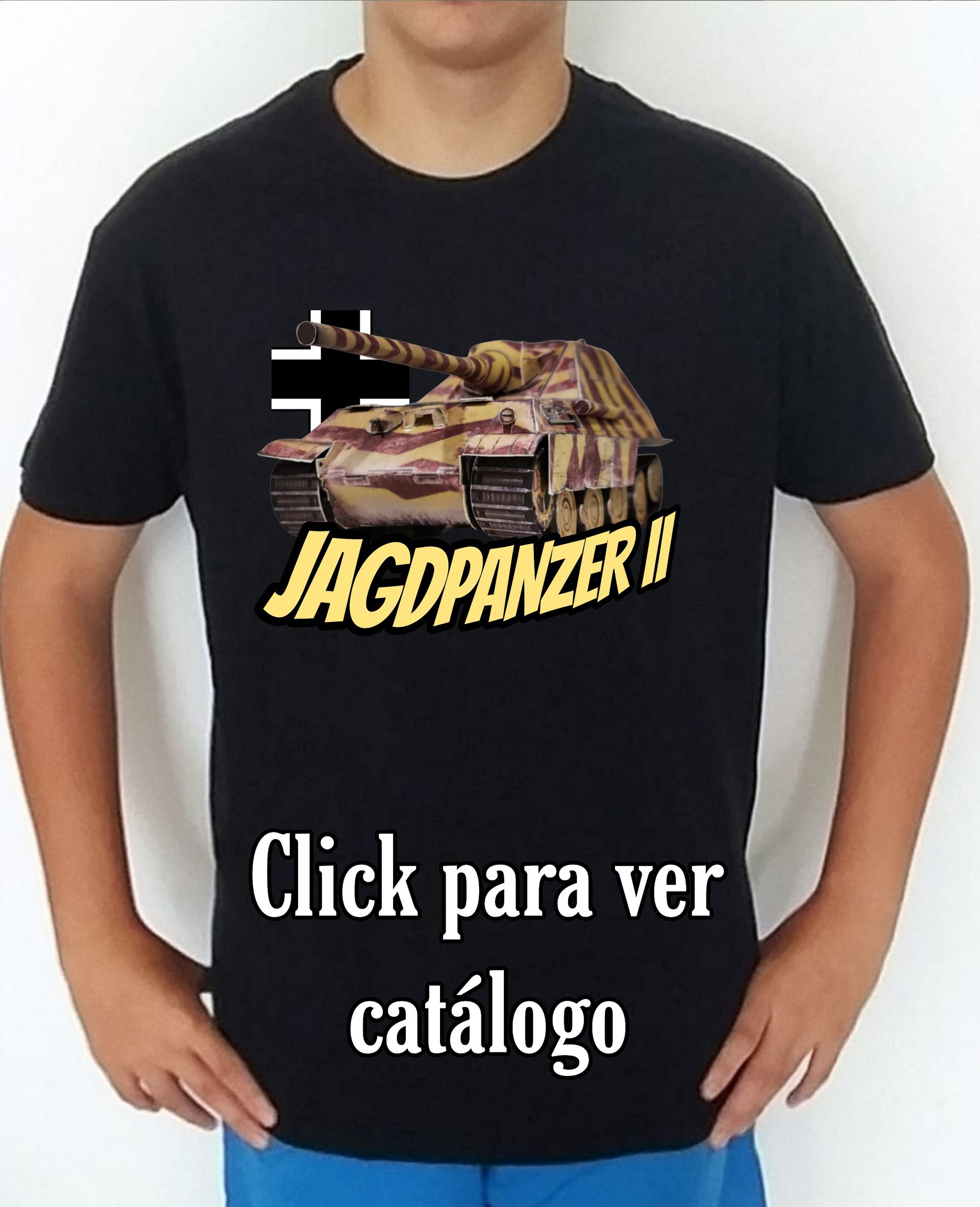 Colección camisetas carros de combate 2WW Alemania Jagdpanzer-2 Camiseta/t-shirt/playera, del catálogo de CamisetasMilitares.com  en la colección carros de combate 2WW Alemania Jagdpanzer-2