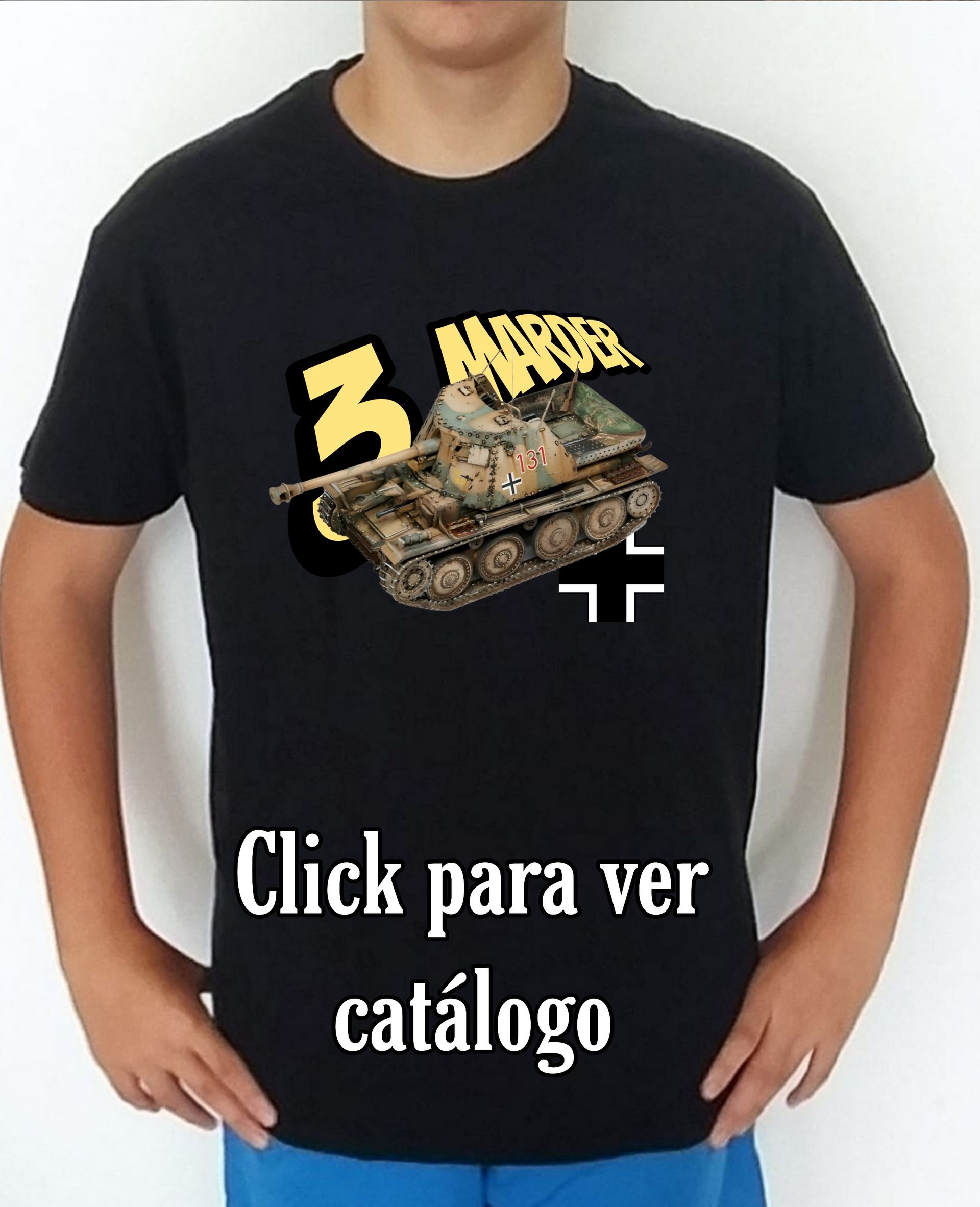 Colección camisetas carros de combate 2WW Alemania Marder-3 Camiseta/t-shirt/playera, del catálogo de CamisetasMilitares.com  en la colección carros de combate 2WW Alemania Marder-3
